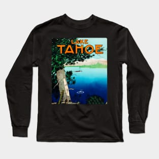 Lake Tahoe Vintage Style Long Sleeve T-Shirt